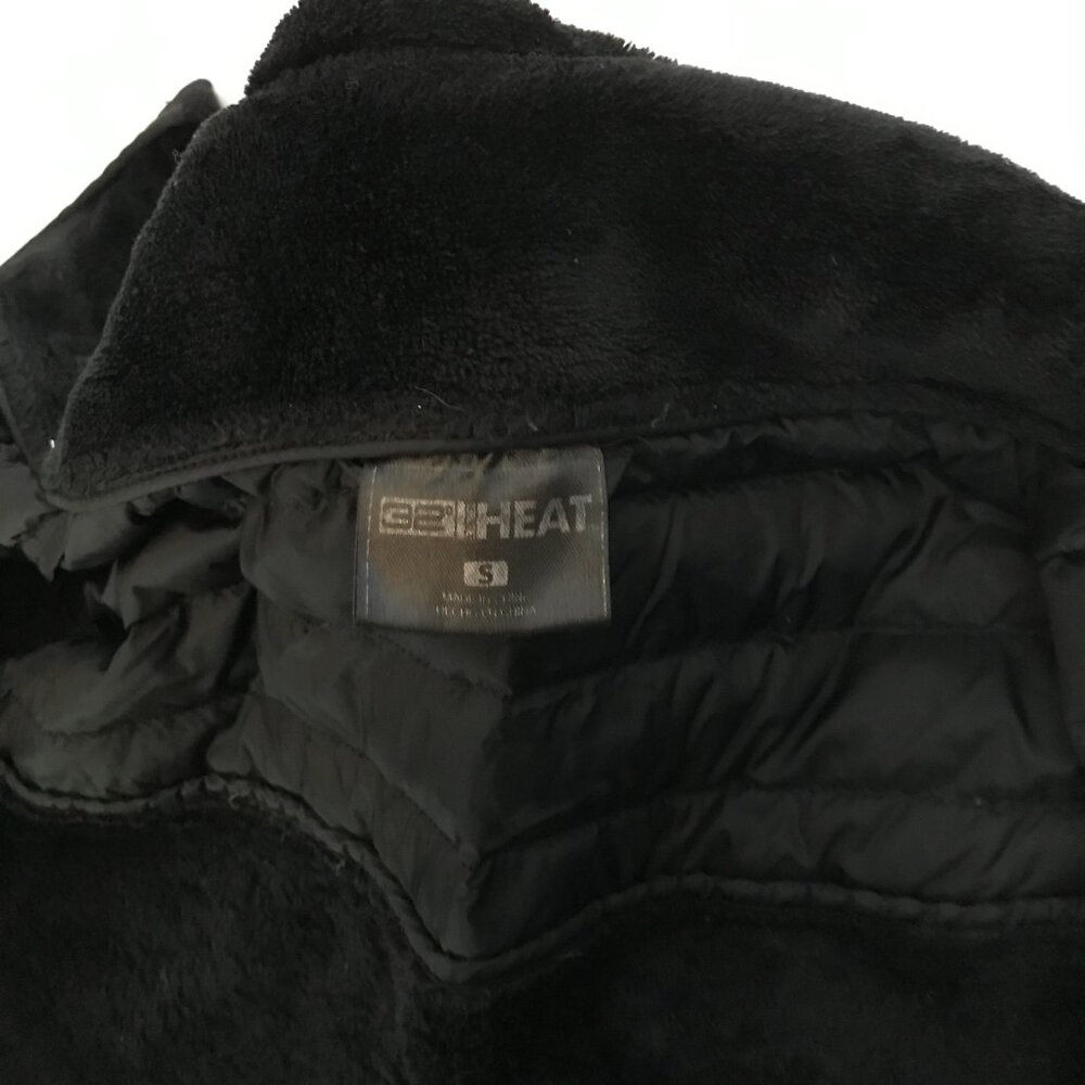 32 Degrees Quilted and plush full zippered jacket with pockets, black size Small - Picture 8 of 12